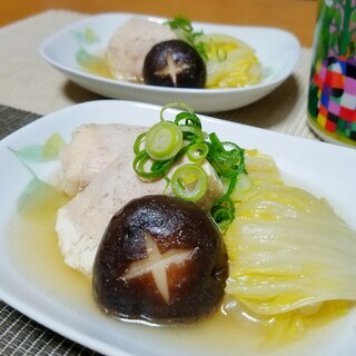 肉巻き豆腐と白菜の煮物